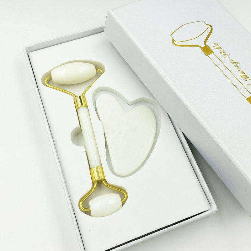 Gua Sha Tools Manufacturer - Wholesale White 100% Natural Face Hand Massage Roller Jade Roller