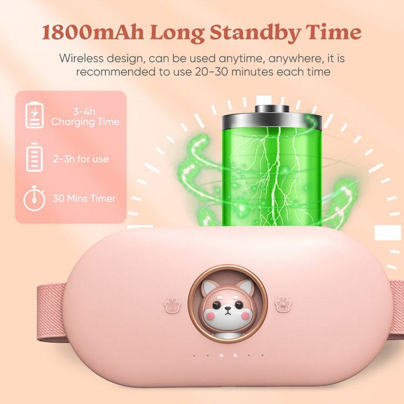 Menstrual Heating Belt Manufacturer - ABS+PC 3W 5V 6 Levels Relieve Period Cramp Pain Heating