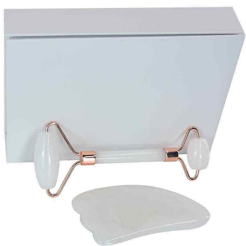 Gua Sha Tools Manufacturer - Wholesale White 100% Natural Face Hand Massage Roller Jade Roller