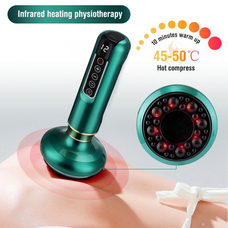 Body Slimming Tools Manufacturer - Guasha Electric Scraping Suckers Auto Vacuum Suction Cup Cupping Massager