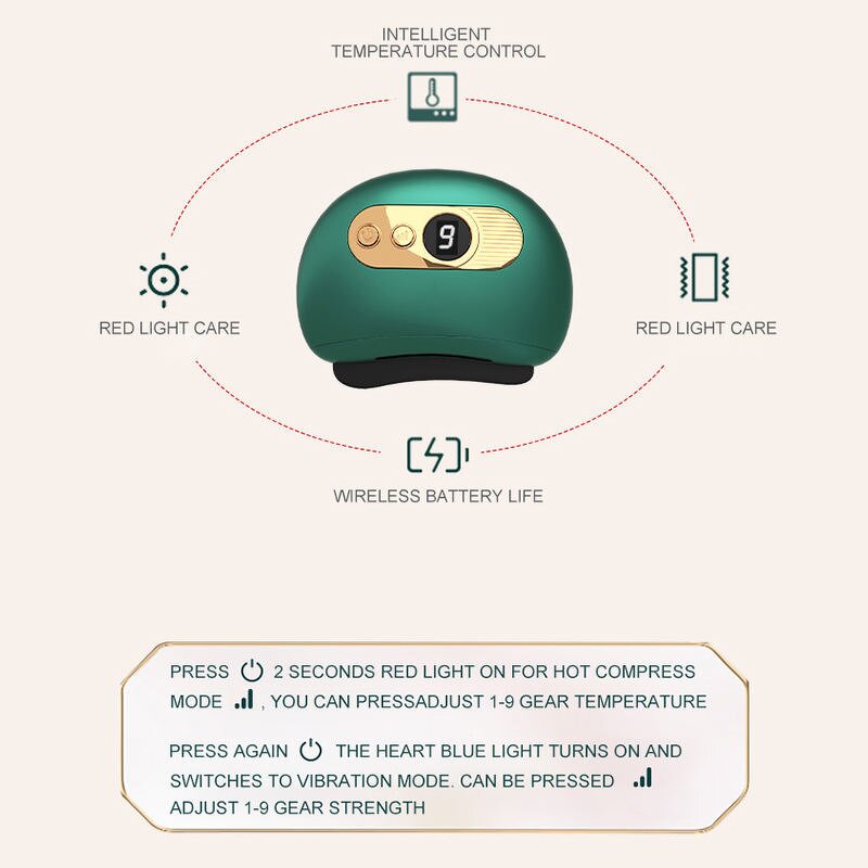 Electric Cupping Massager Manufacturer - Top Selling Portable with Heat Scraping Smart Therapy Body CE 5w