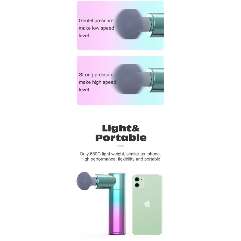 Mini Massage Gun Manufacturer - New Products Handheld Pocket Vibration Deep Small Fascial Electric Massager