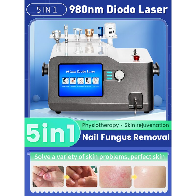 980nm Diode Laser - 2025 Portable 6-in-1 Vascular Removal Onychomycosis Physical Therapy Skin Rejuvenation