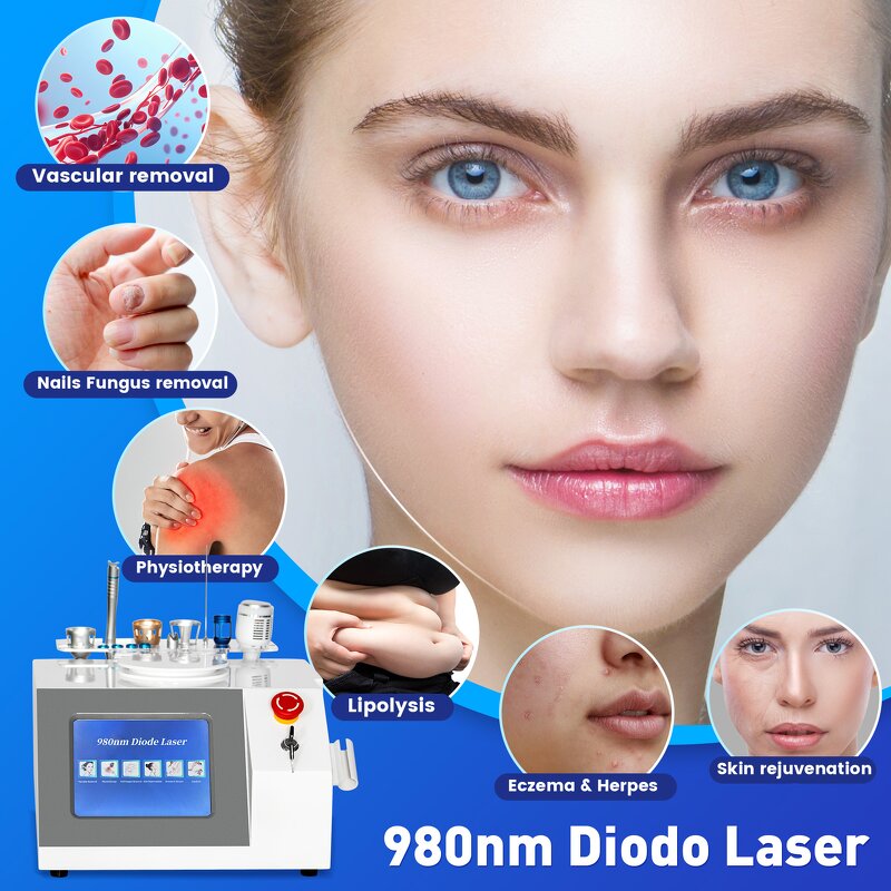 980nm Diode Laser - Vascular Removal Nails Fungus Treatment Skin Rejuvenation Salon Laser Equipment
