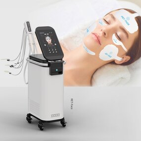 PE Face Machine - 2025 ABS Electromagnetic V Facial Ems RF Wrinkle Removal Face Lifting Salon Device
