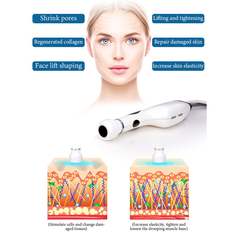 2-in-1 Plasma Machine - Cold & Hot Face Lifting Acne Removal Skin Rejuvenation ZA Plug Wrinkle Remover