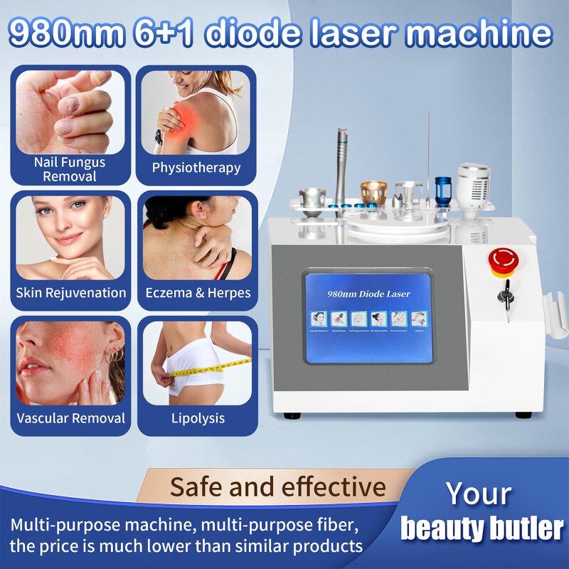 Diode Laser Lipolysis - Professional 980nm 1470nm Fat Vascular Red Blood Removal Endolaser Clinic Machine