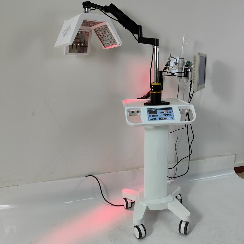 PDT LED Hair Growth Machine - Professional Stationary 650nm Laser Hair Loss Treatment 500W Salon Equipment