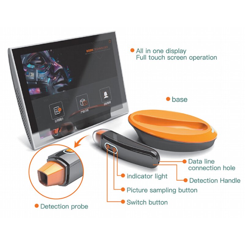 3D Skin Analyzer Machine - Acne Pigmentation Analysis 3D Topography 18 Inch Screen Home Salon Equipment