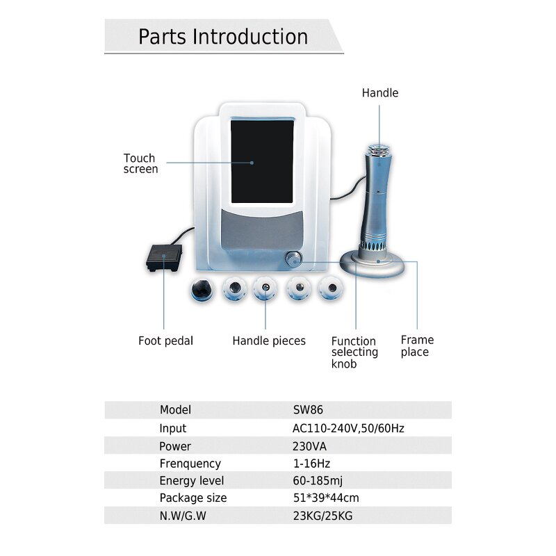 Shockwave Therapy Device - Home Use Physical Therapy Beauty Treatments Salon Equipment
