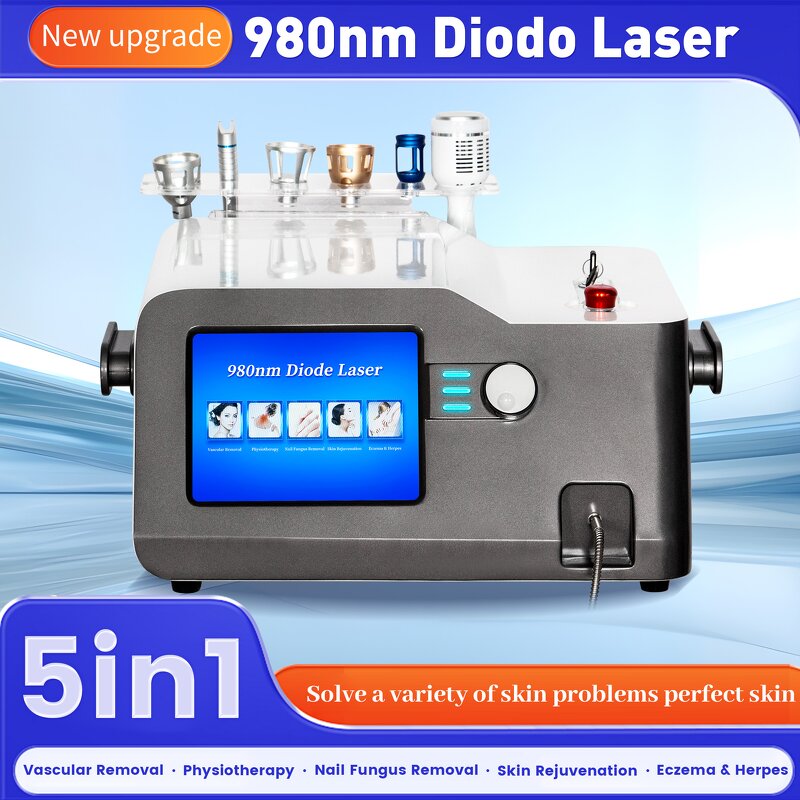 980nm Diode Laser - 2025 Portable 6-in-1 Vascular Removal Onychomycosis Physical Therapy Skin Rejuvenation