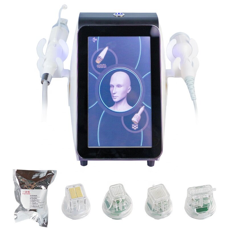 RF Microneedling Machine - Professional Desktop Cold Therapy Gold Fractional Wrinkle Removal Face Lifting Device