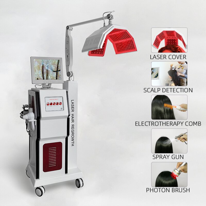 Vertical Laser Hair Growth - Liftable Device Prevent Hair Loss Regenerate Hair Beauty Salons Equipment
