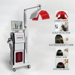 650nm Laser Hair Growth - Anti-hair Loss Scalp Revitalization 4 Handles Air Cooling Salon Device