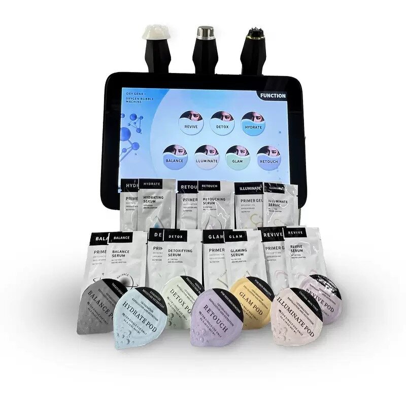 Dynamic Oxygen Bubbles Kit - High Frequency Facial Anti-Aging Hydrotoning Moisturizing Detoxification Repair