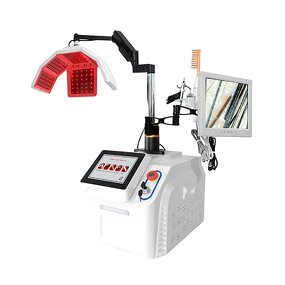 Hair Regrowth Device - 2025 China 5 in 1 650nm Diode Laser Stationary Scalp Treatment Salon Equipment