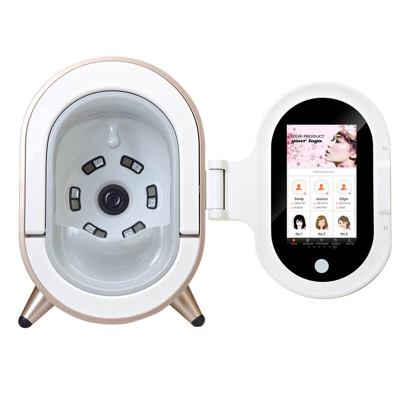 3D Dermatoscope - Aisia Skin Analyzation Smart Mirror Wood Lamp UV Face Scanner Magic Mirror Salon Equipment