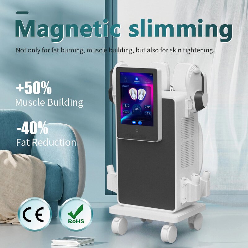 EMS Body Sculpting Machine Manufacturer - High Frequency 200hz 4 Handles Muscle Building Fat Burning Salon Device