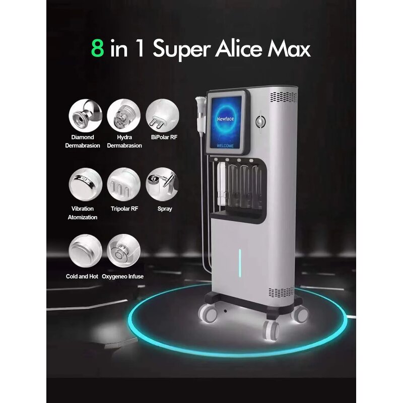 RF Microneedling Machine Manufacturer - Oxygen Beauty 10.4" Touch Screen Aqua Dermabrasion Jet Peel Salon Equipment