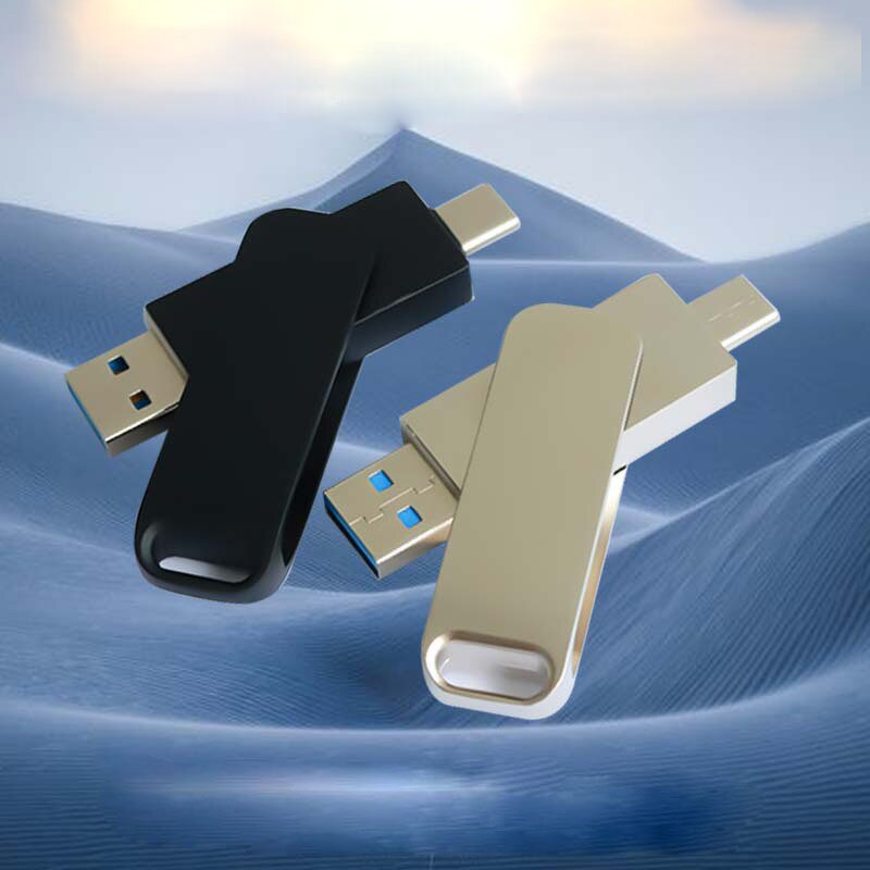USB Flash Drive Manufacturer - Metal 2-In-1 256GB USB 2.0/3.0 OTG Drive for Phone Computer