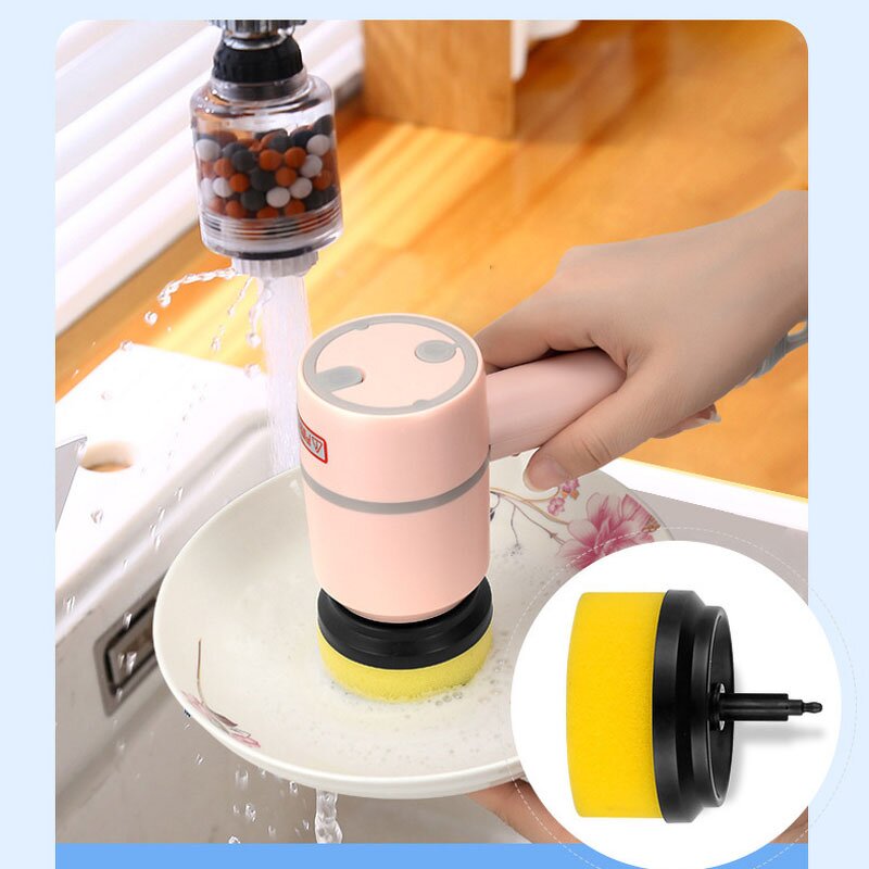 Electric Cleaning Brush Manufacturer - Multi-Functional Long-Handle Dish Bottle Brush Replaceable Plastic Head
