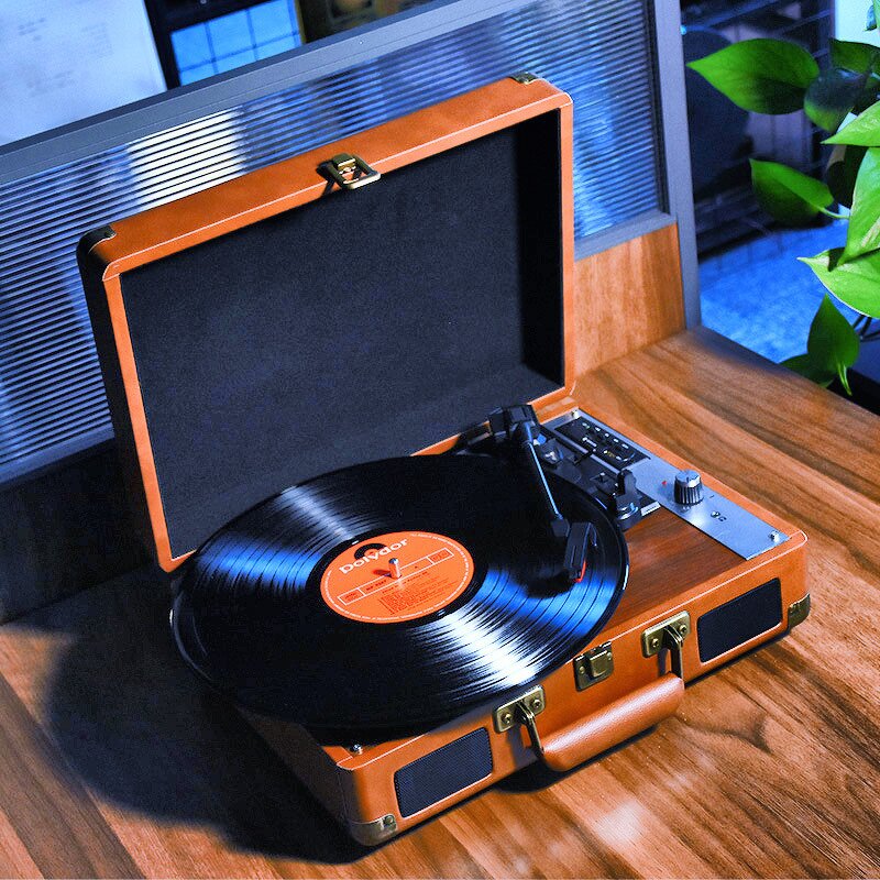 Portable Turntable Player Manufacturer - High Quality 3-Speed LP Vinyl Record Player with Built-in Speakers