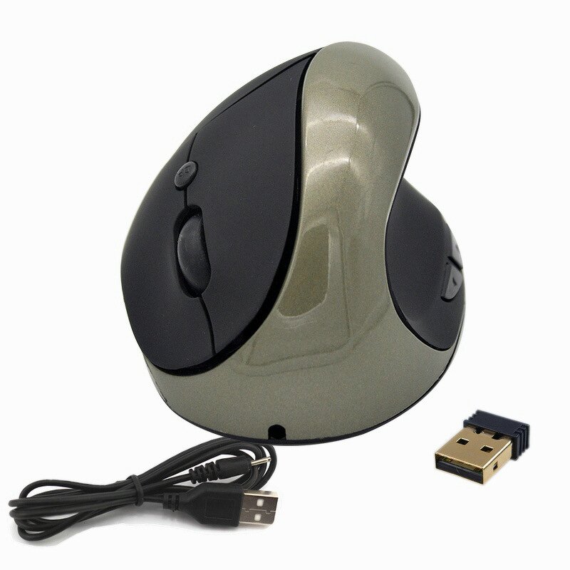 Wireless Optical Mouse Manufacturer - 3D LED USB 2.4GHz Ergonomic Upright Rechargeable Lithium Battery Mouse