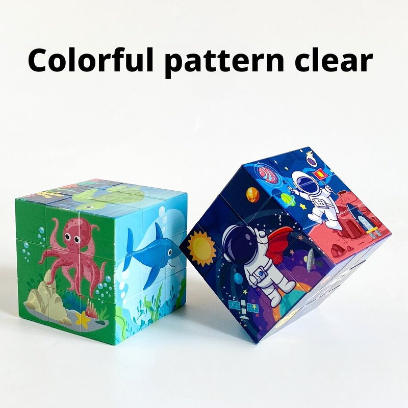Plastic Cube Toy Manufacturer - UV Customized Seamless Flat 5.7x5.7x5.7 Reusable Advertising Toy