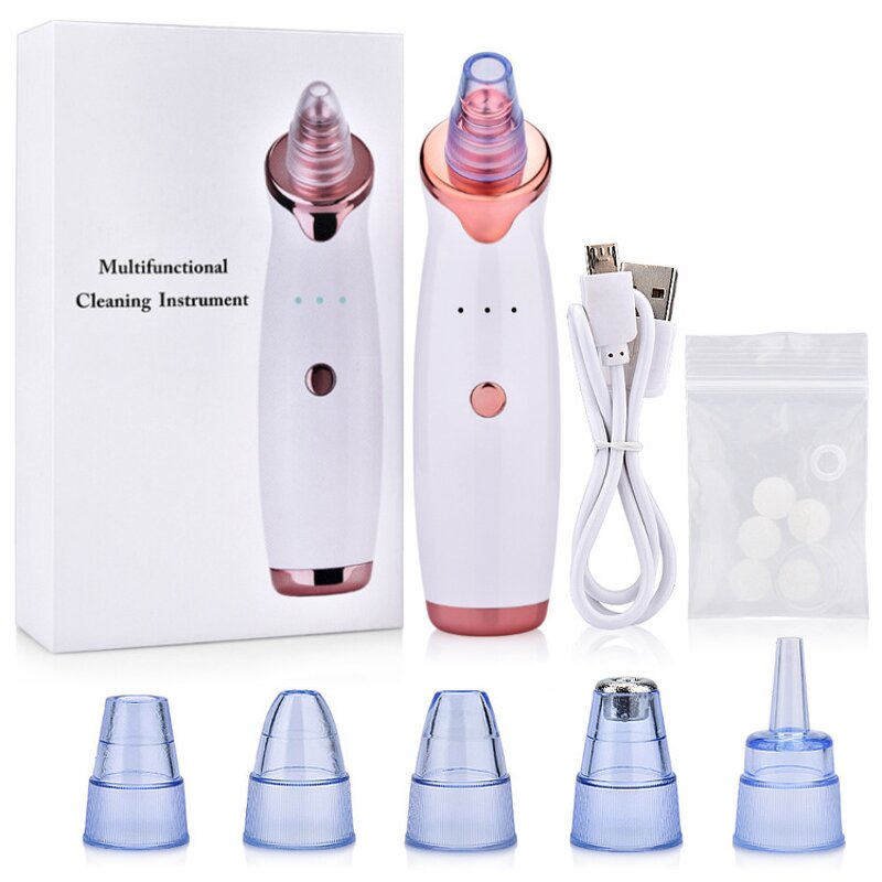 Blackhead Remover Vacuum Manufacturer - 5 Probes USB Rechargeable Acne Comedone Whitehead Extractor Tool
