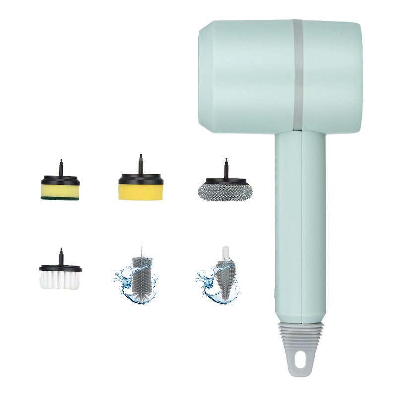 Electric Cleaning Brush Manufacturer - Multi-Functional Long-Handle Dish Bottle Brush Replaceable Plastic Head