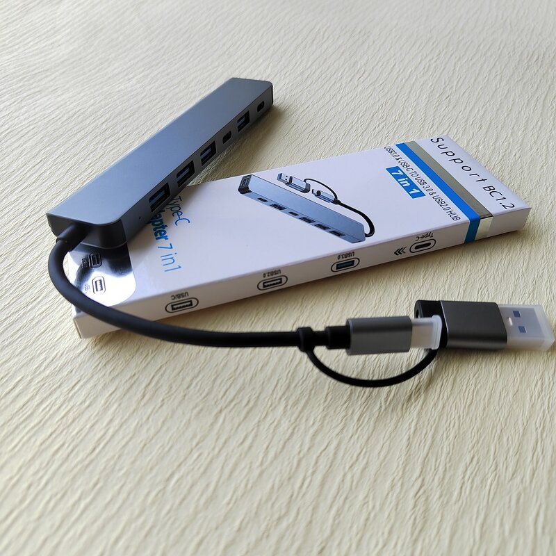 USB 2.0 Hub Manufacturer - Aluminum Alloy 5Gbps 1-to-4 Port Laptop USB Expansion Splitter