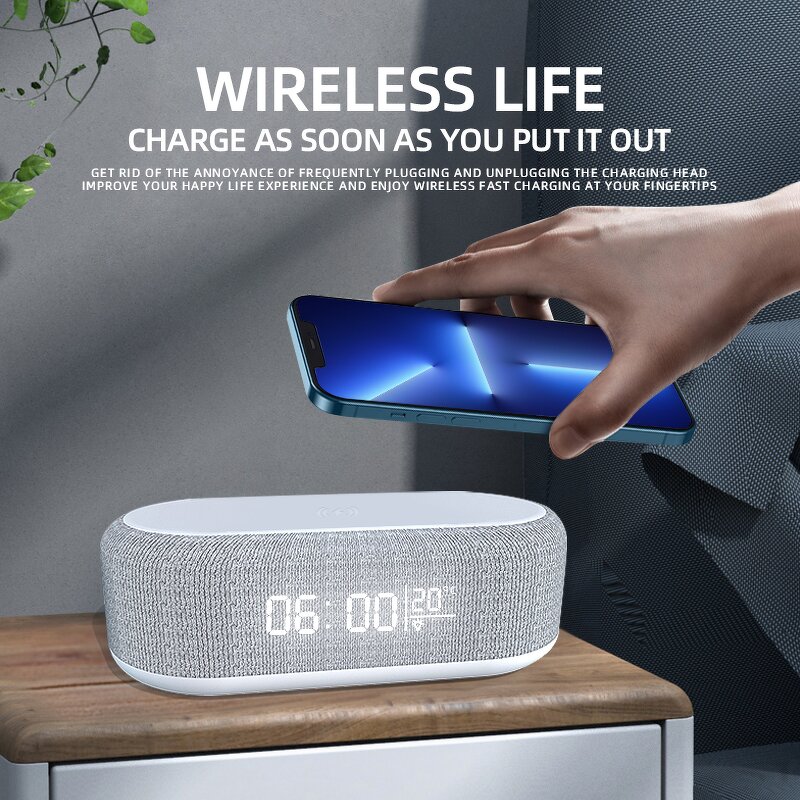 4-In-1 Wireless Charger Manufacturer - Alarm Clock Night Light Music Playback Portable Speaker Charger