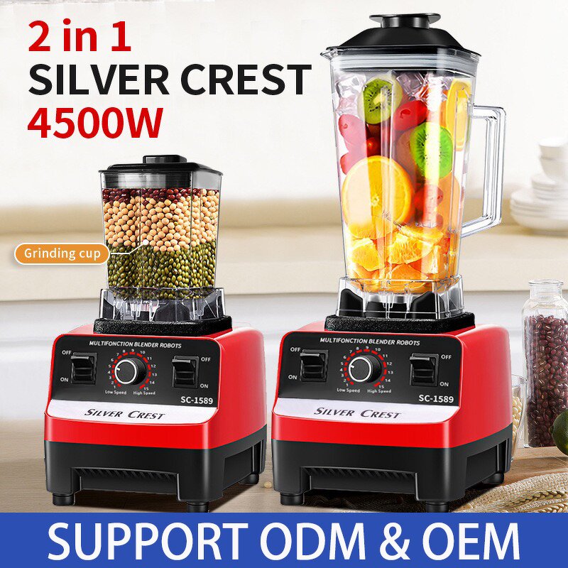 2-In-1 Juicer Blender Manufacturer - OEM 6-Blade Wall-Breaking Double Cup EU UK Standard Portable Mixer