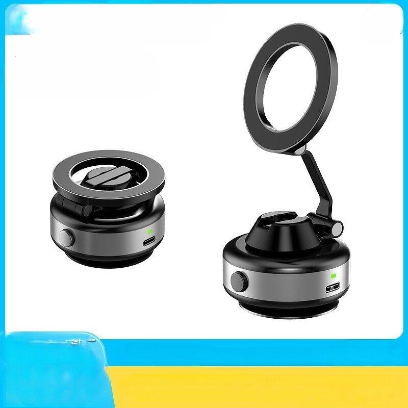 Car Phone Holder Manufacturer - Magnetic Vacuum Adsorption Rotatable Wireless Charging Car Mount
