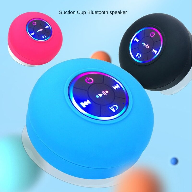 RGB LED Speaker Manufacturer - Plastic Waterproof Suction Cup Hands-Free Outdoor Bathroom Wireless Speaker