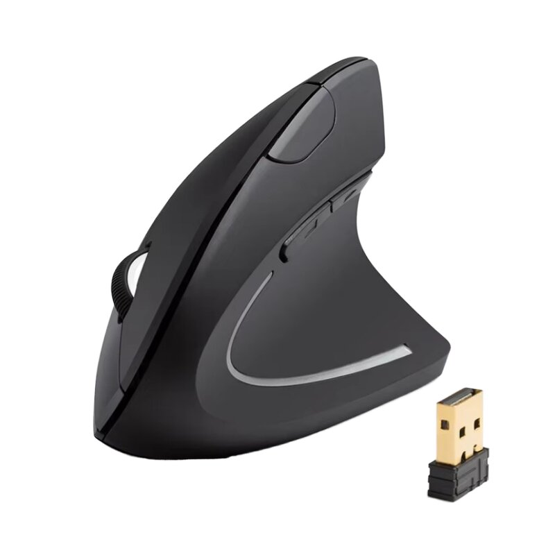 Vertical Wireless Mouse Manufacturer - 3D Mini Optical 2.4G Right-Hand Comfortable Laptop Office Mouse