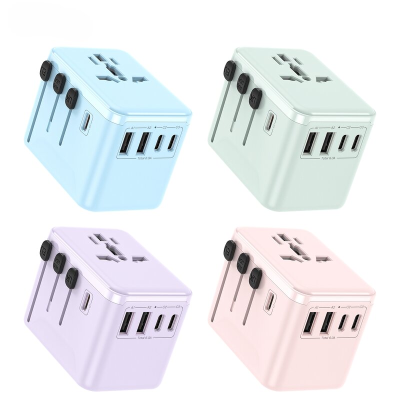 Universal Travel Adapter Manufacturer - 6A Multi-Port Global Industrial Charging Socket Converter