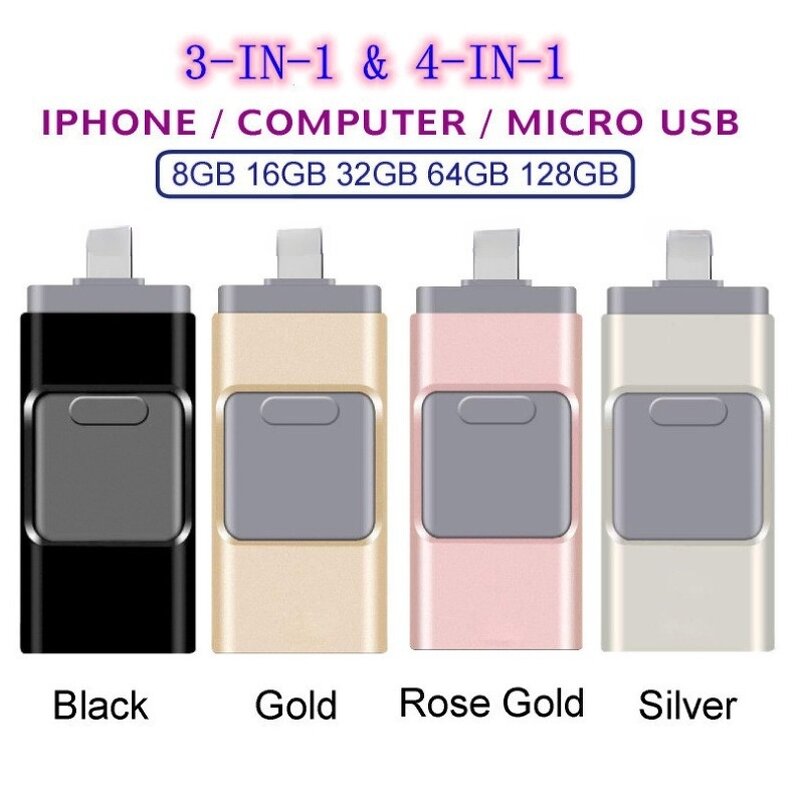 OTG USB Flash Drive Manufacturer - 16GB 4-In-1 High Capacity Mobile Phone Computer Thumb Drive