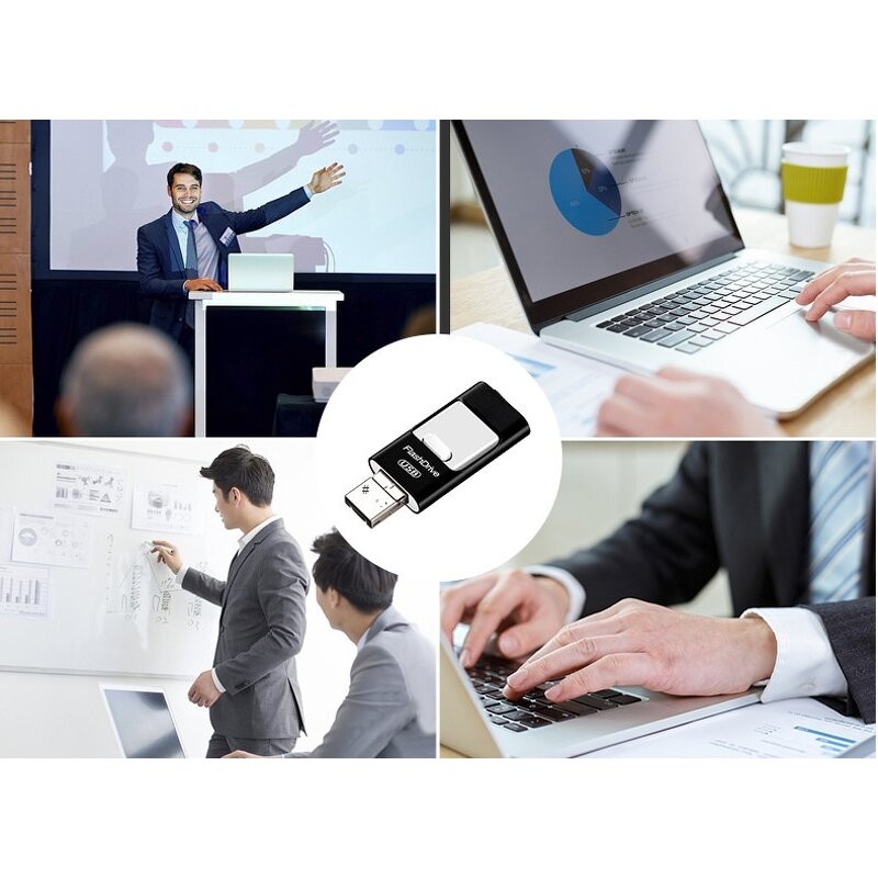 OTG USB Flash Drive Manufacturer - Custom 3-In-1 2.0 64GB 5-Year Warranty Metal Drive for iPhone Android