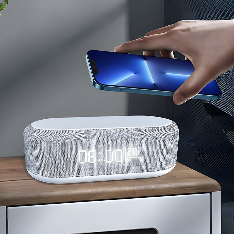 4-In-1 Wireless Charger Manufacturer - Alarm Clock Night Light Music Playback Portable Speaker Charger