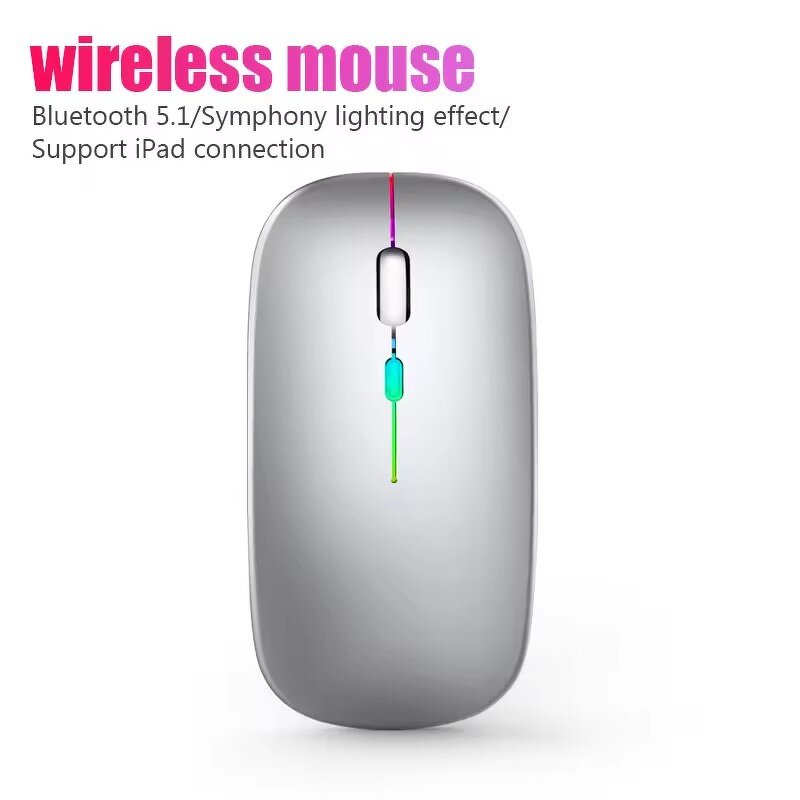 Dual Mode Wireless Mouse Manufacturer - 2.4G BT Silent Colorful Rechargeable Laptop Gaming Mouse