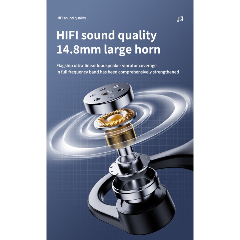 Bone Conduction Headset Manufacturer - Wireless LED Sports Non-Earplugged Gaming Earphone with JL Chipset