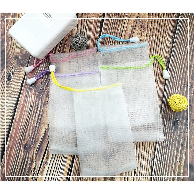 Soap Mesh Bag Manufacturer - Plastic Soft Eco-Friendly Square Hanging Bathroom Towel Sponge Storage Net