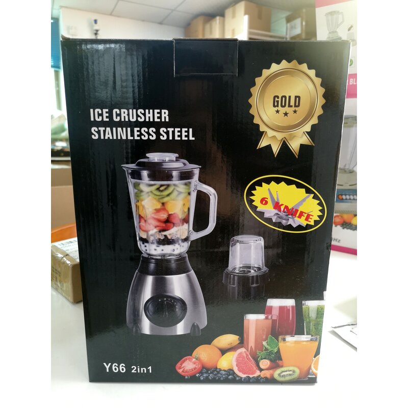 Electric Smoothie Blender Manufacturer - Hot Sale 1.5L Commercial 2-In-1 6-Blade Push Button Household Blender