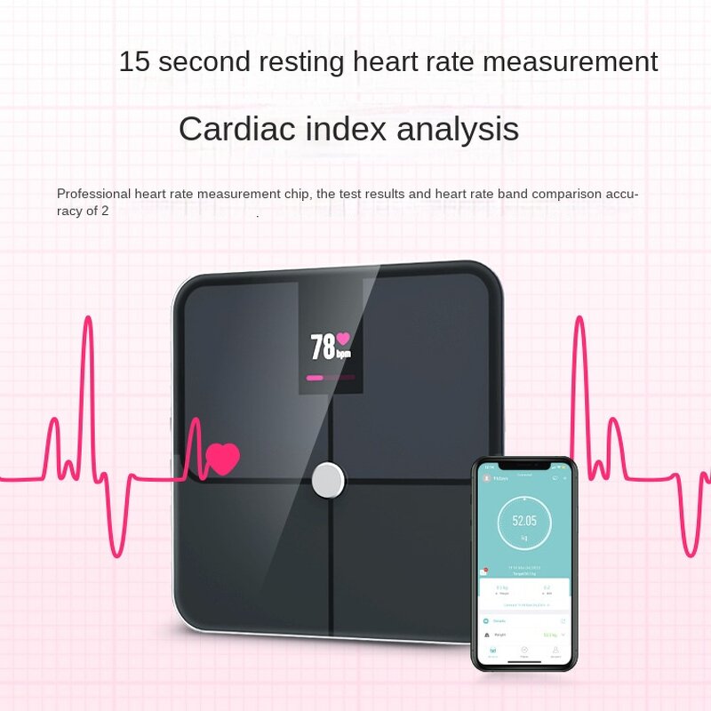 Smart Body Fat Scale Manufacturer - 5-Inch VA Color Screen 200kg Battery Powered Household Bathroom Scale