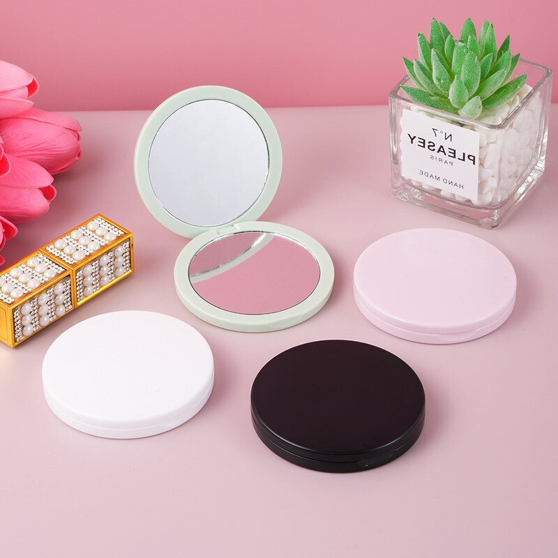 Handheld Makeup Mirror Manufacturer - Dual-Sided Plastic Flip-Folding Portable Cosmetic Mirror