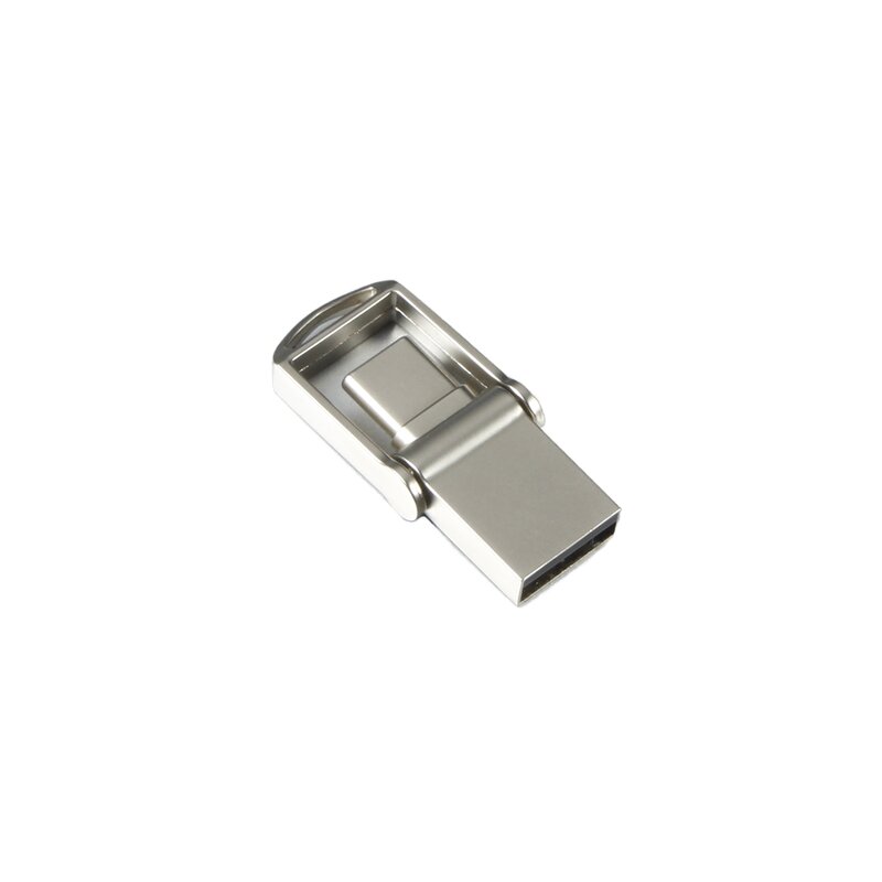 USB Flash Drive Manufacturer - Custom Logo 128GB USB 3.0-C 2-In-1 Swivel Flash Drive with Box