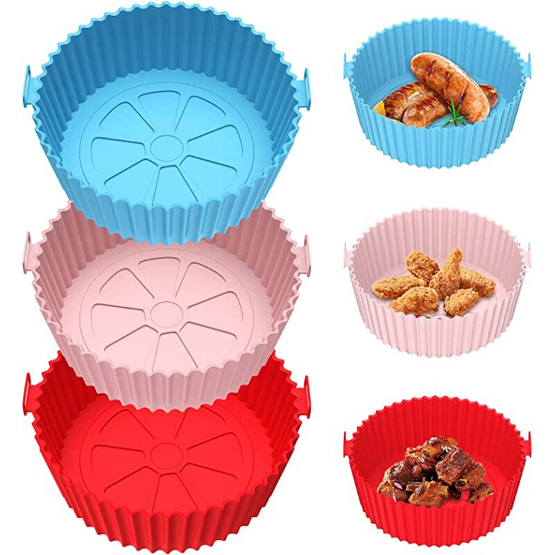 Air Fryer Liners Manufacturer - Wholesale 8 Inch Eco-Friendly Heat Resistant Silicone Oil-Free Baking Liners