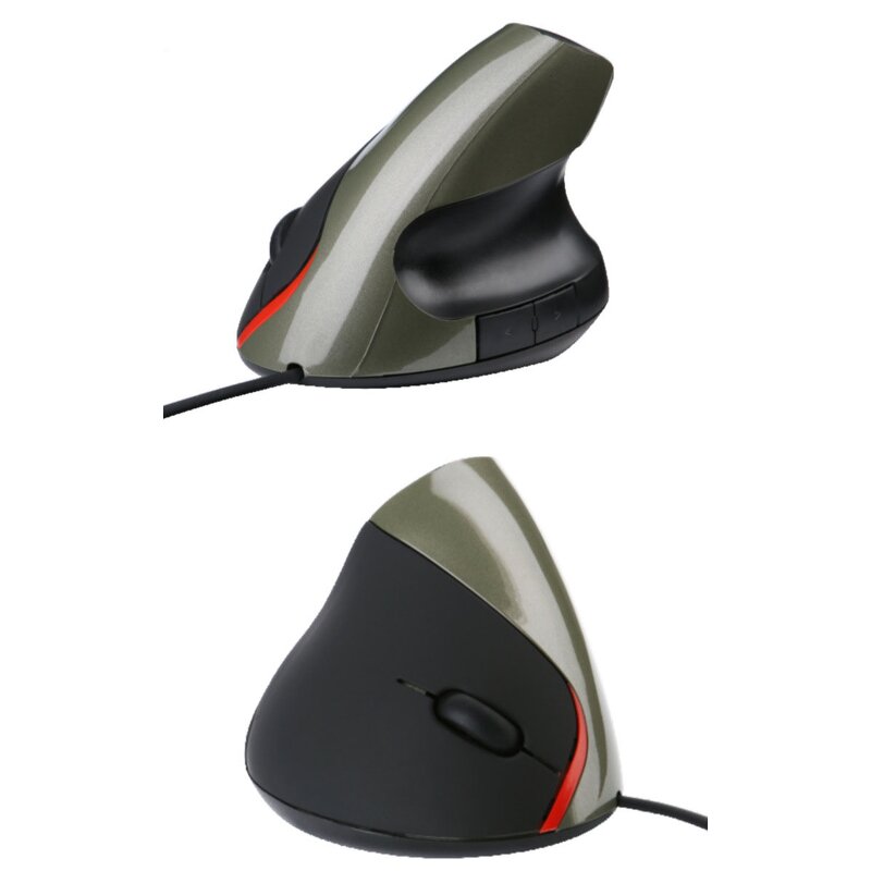 Vertical Wired Mouse Manufacturer - Ergonomic 3D USB Optical 5-Button LED Backlit Upright Wrist Guard Mouse