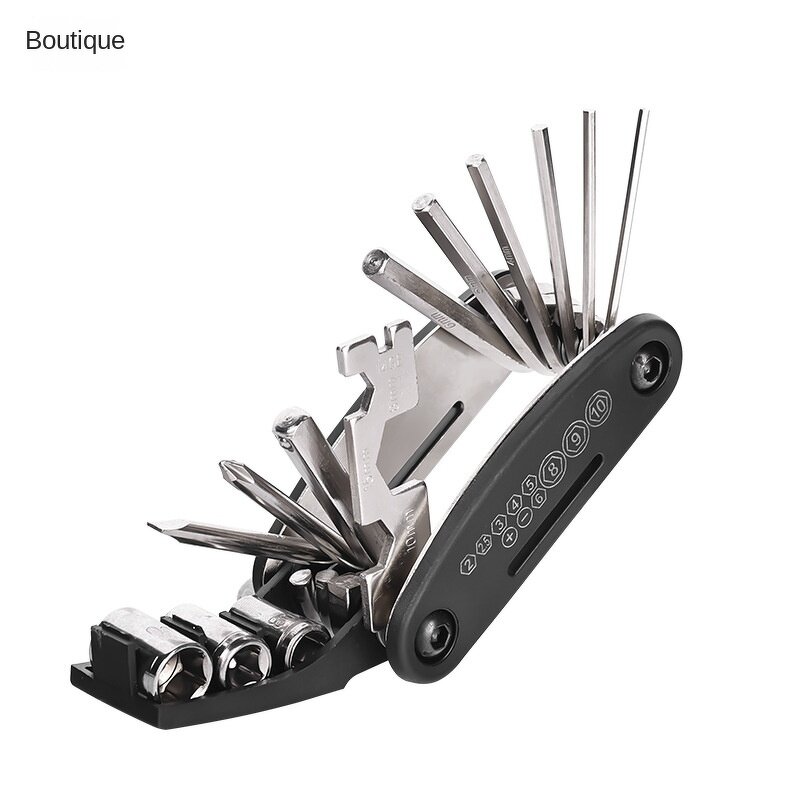 Repair Wrench Set Manufacturer - Portable Metal Folding Combination Bicycle Tire Household Tool Kit